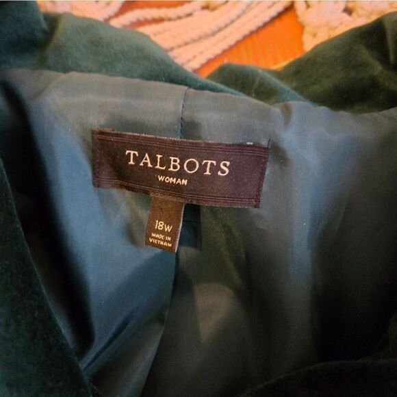 Talbots Green Velvet Blazer and Pants Plus Size See Description - Picture 9 of 11